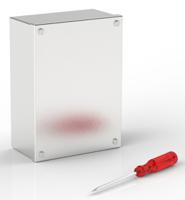 121-9697 RS PRO 304 Stainless Steel Satin Rectangular Adaptable Enclosure Box, 160mm x 220mm x 85mm