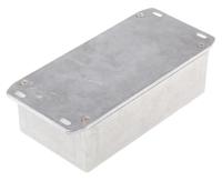 1590p1fl Hammond 1590 Series Natural Die Cast Aluminium Enclosure, IP54, Flanged, Natural Lid, 153 x 83 x 50mm