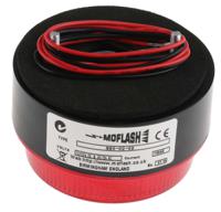 x80-02-02 Moflash X80 Series Red Flashing Beacon, 10 → 100 V dc, 20 → 72 V ac, Surface Mount, Xenon Bulb, IP67