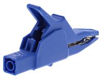 972405102 Hirschmann Test & Measurement Crocodile Clip 4 mm Connection, Brass Contact, 32A, Blue