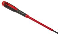 be-8230s Bahco Slotted  Screwdriver, 3.5 x 0.6 mm Tip, 100 mm Blade, VDE/1000V, 203 Overall