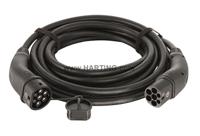 08914090109a0 HARTING 32 A Mode 3, Type 2 to Type 2, EV Charging Cable 5m