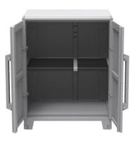 136-8879 RS PRO 2 Door Plastic Floor Standing Storage Cabinet, 780 x 430 x 1010mm