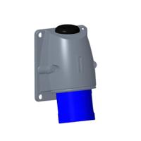 2cma193300r1000 Amphenol Industrial, 2CMA1 IP44 Blue Wall Mount 3P+E Angled Industrial Power Plug, Rated At 16A, 250 V