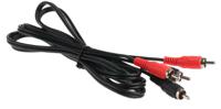 742-4573 RS PRO Male RCA x 2 to Male RCA x 2 Aux Cable, Black, 2m