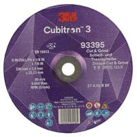 7100305446 3M 93395 Ceramic Cutting Disc, 230mm x 3.8mm Thick, 36+ Grade, 10 in pack