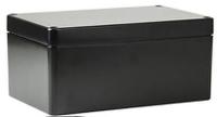 487-261609e-68 Deltron 486 Series Black Aluminium Enclosure, IP68, 260 x 160 x 90mm