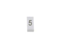 531-07856-hobs85-pvc-wh HellermannTyton HODS85 Slide On Cable Markers, Black on White, Pre-printed "5", 1.8 → 6.3mm Cable, 531-07856