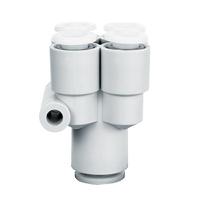 kgud06-08 SMC KG Series Union Y, 6 mm to 8 mm, Tube-to-Tube Connection Style, KGUD06-08
