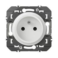 600328 Legrand 6003 White Plug Socket, 2 Poles, 16A, Indoor Use