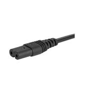 60130474 Schurter Straight IEC C7 Socket to Straight IEC C7 Plug Power Cord, 2m