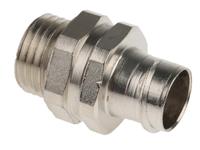 7tca296010r0045-s16m16b Adaptaflex Swivel, Conduit Fitting, 16mm Nominal Size, M16, Brass, Silver IP40 rating