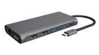 ib-dk4050-cpd ICY BOX 4K USB 2.0 USB Docking Stations with HDMI x2 - 4 x USB ports, USB A, USB C