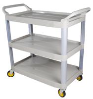 444-2458 RS PRO 3 Shelf Plastic Trolley, 1030 x 510mm, 120kg Load