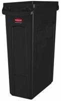 fg354060bla Rubbermaid Commercial Products Slim Jim 87L Black Polyethylene Waste Bin