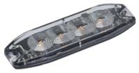 331-000 RS PRO Clear Flashing Beacon, 10 → 30V, Screw Mount, LED Bulb, IP69K