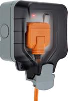 wp21-02 BG Electrical White 1 Gang Plug Socket, 2 Poles, 13A, Type G - British, Outdoor Use