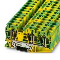 3035344 Phoenix Contact ST Series ST 16-TWIN-PE Earth Block, 3-Way, 76A, 24 → 4 AWG Wire, Spring Cage Termination