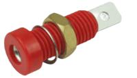 205-393 RS PRO Red Female Banana Connectors, 4 mm Connector, Solder Termination, 24A, 30 V ac, 60V dc, Zinc Plating