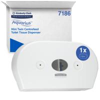 7186 Aquarius White Plastic Toilet Paper Dispenser, 464mm x 133mm x 274mm