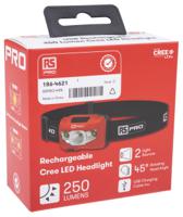 186-4621 RS PRO LED RSPRO-H11R Head Torch 250 lm, 66 m Range
