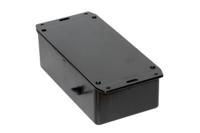1591dsflbk Hammond 1591 Series Black ABS Enclosure, IP54, Flanged, Black Lid, 150 x 80 x 46mm