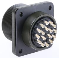 ms3102a-20-29p Amphenol Industrial, MS3102A, Copper Alloy 17 Way Box Mount MIL Spec Circular Connector Receptacle, Pin Contacts,Shell