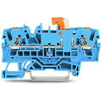 2202-1674 WAGO  TOPJOB S Series Blue, 2.5mm², 1-Level, Push In Termination, ATEX, CSA, IECEx
