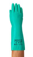 37695070 Ansell AlphaTec Solvex Green Nitrile Work Gloves, Size 7, Nitrile Coating