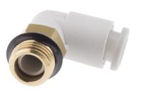 kq2l06-u01a SMC KQ2 Series Elbow Threaded Adaptor, Uni 1/8 Male to Push In 6 mm, Threaded-to-Tube Connection Style