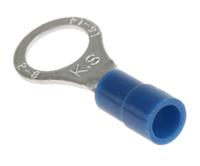 613-9362 RS PRO Insulated Ring Terminal, M8 Stud Size, 1.5mm² to 2.5mm² Wire Size, Blue