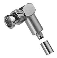 j01000a0024 Telegartner, Plug Cable Mount BNC Connector, 50Ω, Crimp Termination, Right Angle Body