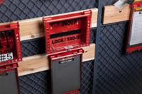 26-grouplb-redpermit-display-station Brady Red 27-Lock Plastic Group Lockout & Permit Control, 11.94mm Shackle