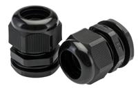 ngm32-blk HellermannTyton NGM Series Black Nylon Cable Gland, M32 Thread, 18mm min., 25mm max., IP68