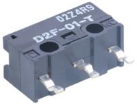d2f-01-t Omron Pin Plunger Micro Switch, PCB Terminal, 100 mA @ 30 V dc, SPDT, IP40
