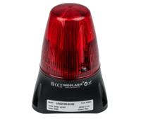 ledd100-02-02 Moflash LEDD100 Series Red Flashing Beacon, 20 → 30 V ac/dc, Surface Mount, LED Bulb, IP65