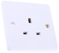775-8062 RS PRO White 1 Gang Plug Socket, 0 Poles, 13A, Type G - British, Indoor Use