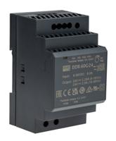 ddr-60g-24 MEAN WELL DDR-60 DC-DC Converter, 24V dc/ 2.5A Output, 60W, DIN Rail Mount, +85°C Max Temp -40°C Min Temp