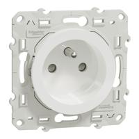 s520059 Schneider Electric White 1 Gang Plug Socket, 2 Poles, 16A, Type E - French