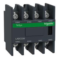 ladc226 Schneider Electric Auxiliary Contact Block, 4 Contact, 2NO + 2NC, Front Mount, TeSys LADN