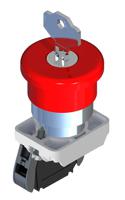 102-714 RS PRO Turn Key to Release Emergency Stop Push Button, Panel Mount, 22.5mm Cutout, 1NC, IP65