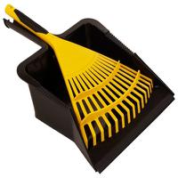 hq0015rk01 Bulldozer Black, Yellow Dustpan & Rake Set for Dust