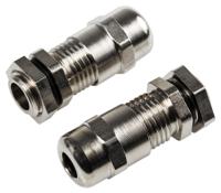 r1221200r SIB WADI-TEC Series Metallic Nickel Plated Brass Cable Gland, M12 Thread, 4mm min., 6.5mm max., IP68