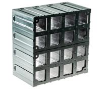 236-3583 RS PRO 16 Drawer Storage Unit, Plastic, 208mm x 208mm x 132mm, Transparent