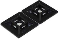 204-0244 RS PRO Self Adhesive Black Cable Tie Mount 28.6 mm x 28.6mm, 5.5mm Max. Cable Tie Width