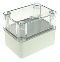 pc-b-85-t-enclosure Fibox Piccolo Series Grey Polycarbonate Enclosure, IP66, IP67, Transparent Lid, 110 x 80 x 85mm
