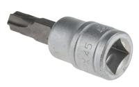 m381245-c Teng Tools 3/8 in Drive Bit Socket, Tamperproof Torx Bit, T45