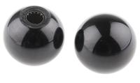 686-597 RS PRO Black Duroplast Ball Clamping Knob, Unthreaded Hole