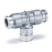 kqb2t06-02s SMC KQB2 Series Branch Tee, 6 mm to R 1/4 Male, Threaded-to-Tube Connection Style, KQB2T06-02S