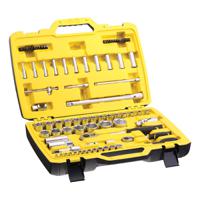 fmmt82826-1 Stanley 81-Piece Metric 1/2 in; 1/4 in Deep Socket/Standard Socket/Bit Set with Ratchet, 6 point; Hex Bit; Phillips